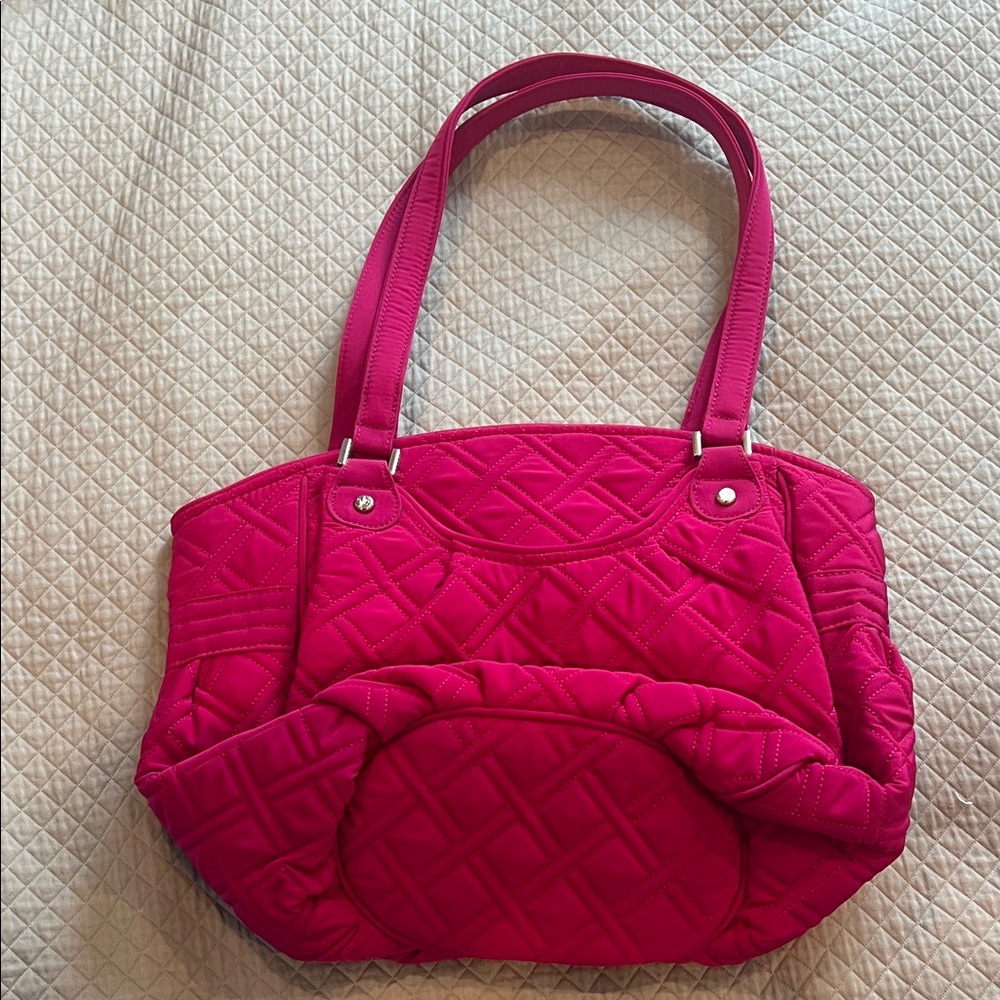 Vera Bradley Glenna Magenta Quilted Tote - Picture 4 of 5